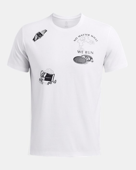 Camiseta de manga corta UA Launch para hombre, White, pdpMainDesktop image number 2